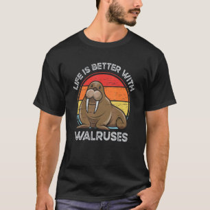 Med Walruses Tusk Whiskers Marine Mammals T Shirt