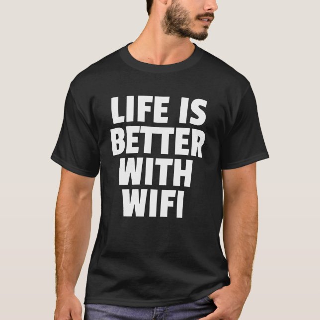 Med WiFi T Shirt (Framsida)