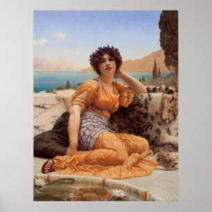 Med Wreathed Violets och roben av saffrantonen Poster