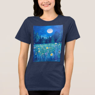 Meda och skog under en hel måne t shirt