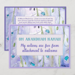 Medacitetskort för Mantra och Affirmation Inbjudningar