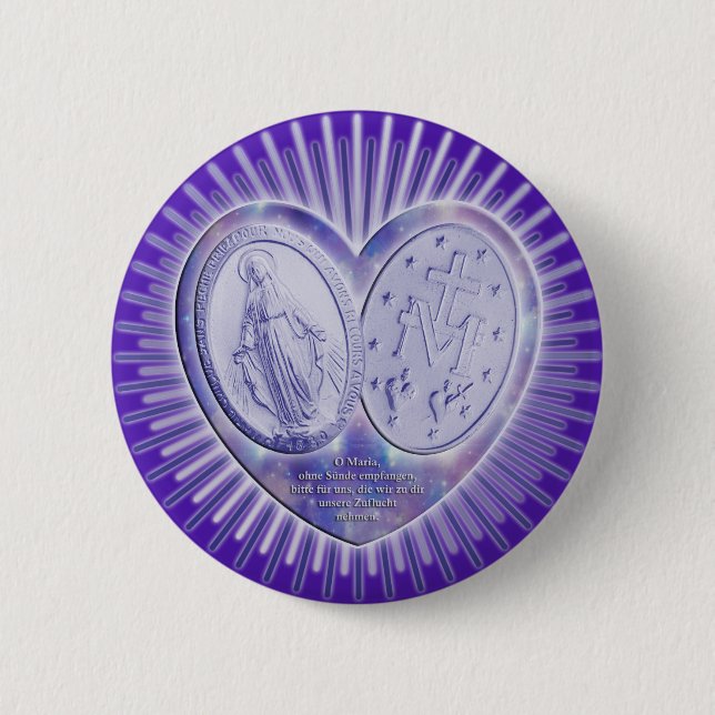 medaille miraculeuse / Wunderbare Medaille | lila Knapp (Framsida)