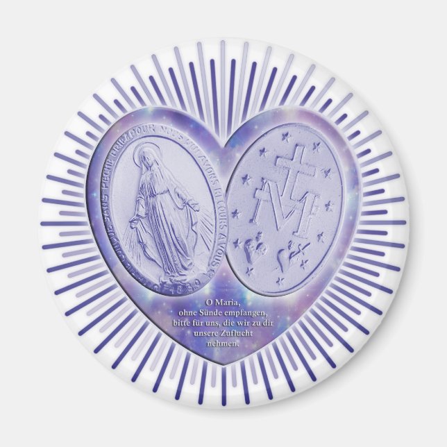 medaille miraculeuse / Wunderbare Medaille Magnet (Framsidan)