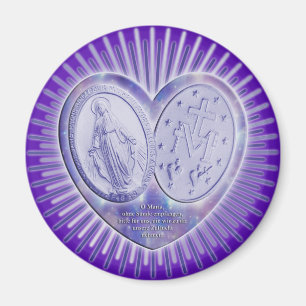 medaille mirauleuse / Wunderbare Medaille   lila Magnet