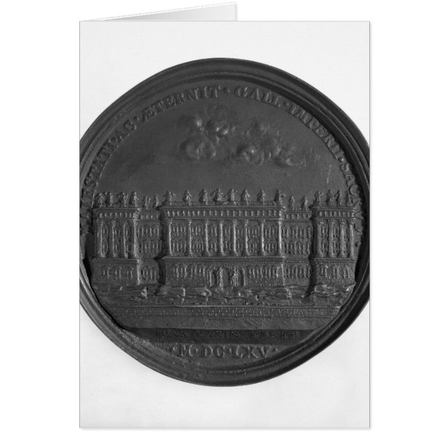 Medal med Berninis design för Louvre Hälsningskort (Framsidan)