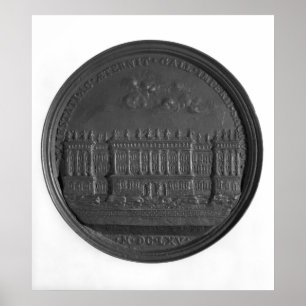 Medal med Berninis design för Louvre Poster