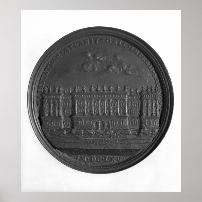 Medal med Berninis design för Louvre Poster (Framsidan)