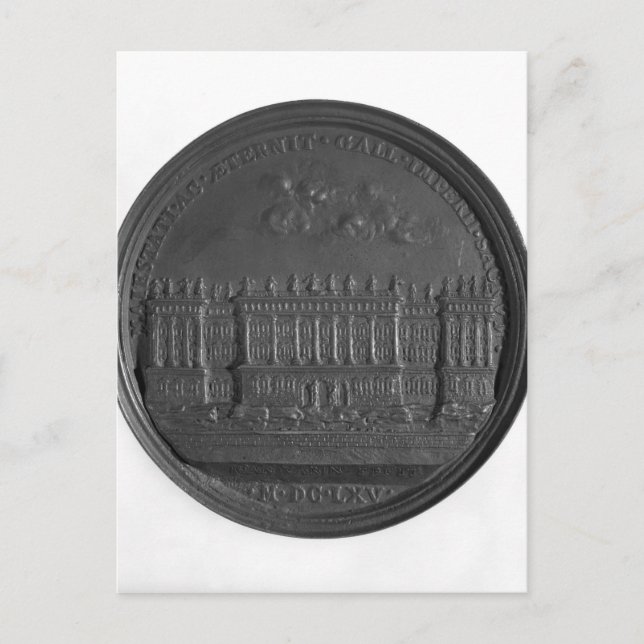 Medal med Berninis design för Louvre Vykort (Framsida)
