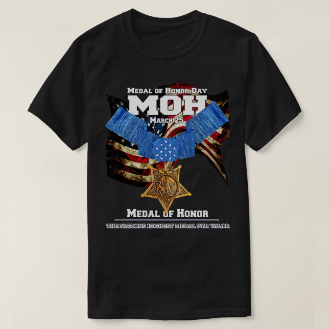 Medal of Honor Day MOH T Shirt (Design framsida)