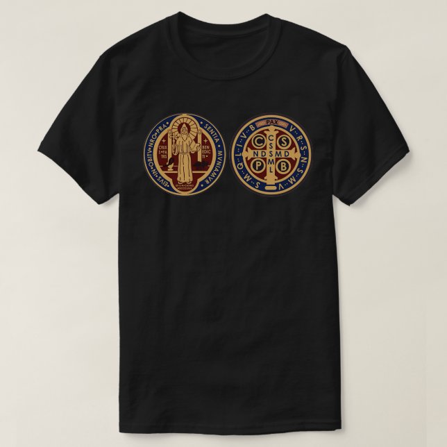Medal of Saint Benedict T Shirt (Design framsida)