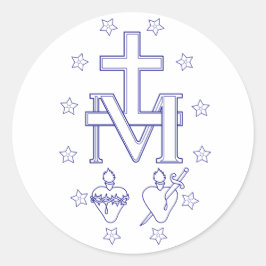 Medalj Dam i Graces Runt Klistermärke