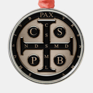Medalj för St. Benedict Julgransprydnad Metall