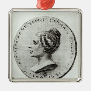Medalj som visar Sophie Germain Julgransprydnad Metall