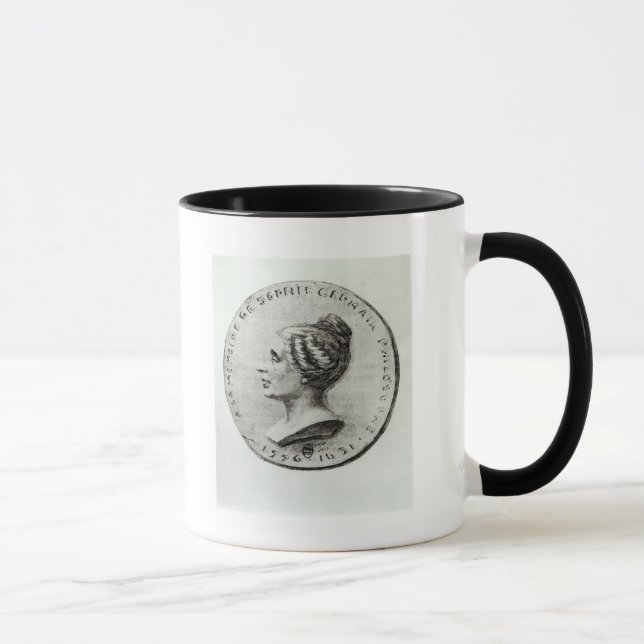 Medalj som visar Sophie Germain Mugg (Höger)
