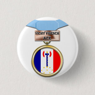 Medaljen för den Vichy fransköverdängaren knäp Knapp