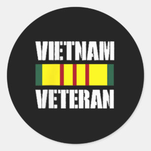 Medaljer från Amerika Est. 1976 Vietnam Veteran -  Runt Klistermärke