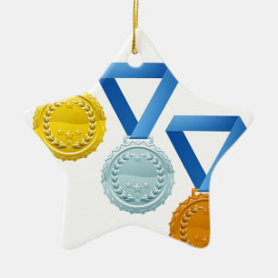 Medaljer Julgransprydnad Keramik