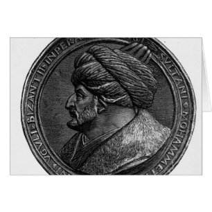 Medaljong av Mehmed II Hälsningskort