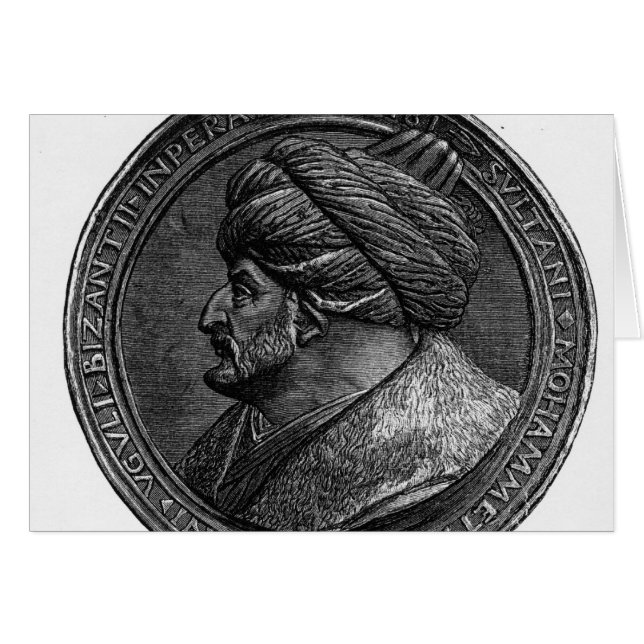 Medaljong av Mehmed II Hälsningskort (Framsidan Horizontal)