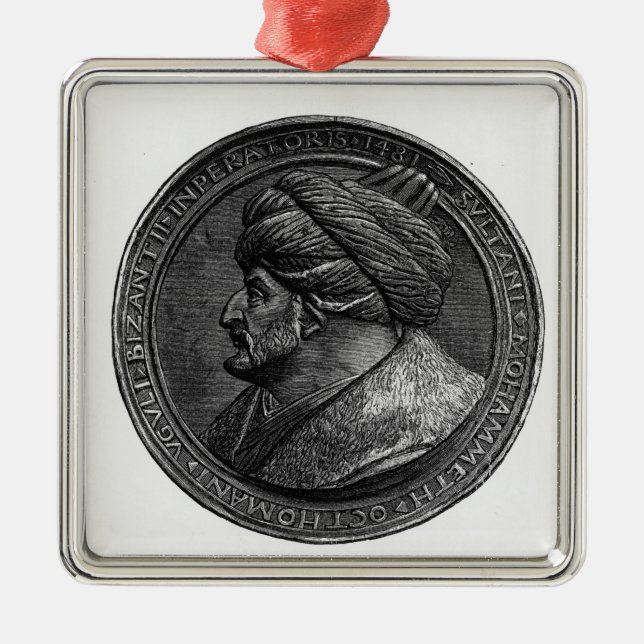 Medaljong av Mehmed II Julgransprydnad Metall (Framsidan)