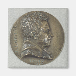 Medaljong med ett porträtt av Jacques Lafitte Magnet