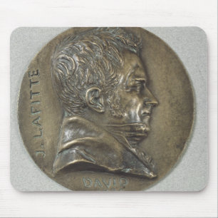 Medaljong med ett porträtt av Jacques Lafitte Musmatta
