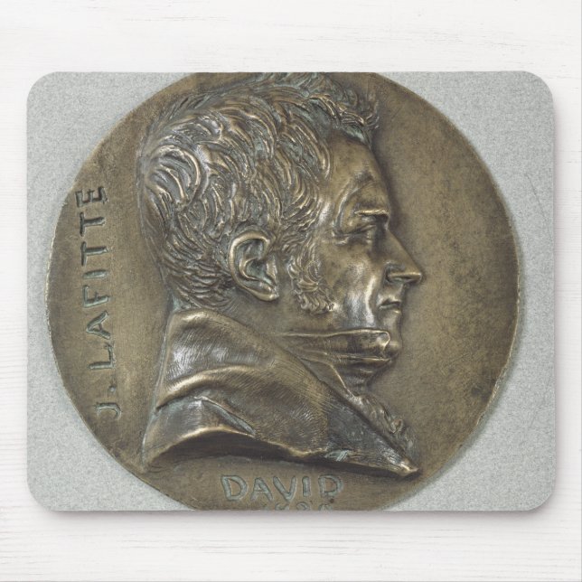 Medaljong med ett porträtt av Jacques Lafitte Musmatta (Framsidan)