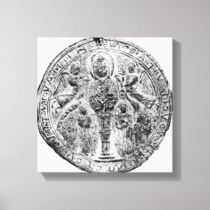 Medaljong som dekoreras i cloisonnetekniken canvastryck