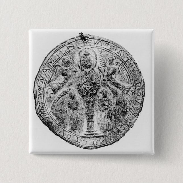 Medaljong som dekoreras i cloisonnetekniken knapp (Framsida)