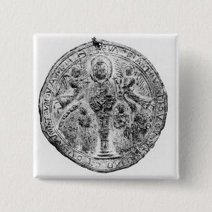 Medaljong som dekoreras i cloisonnetekniken knapp