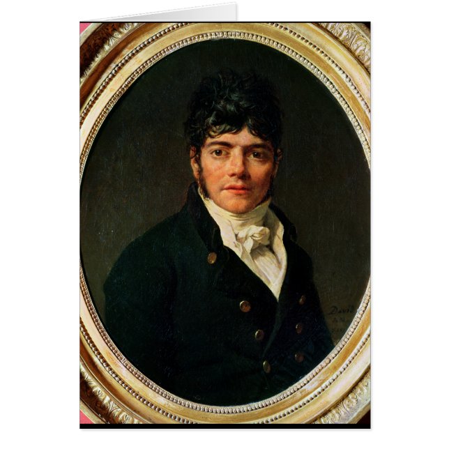 medaljongporträtt av Comten Esteve, 1804 Hälsningskort (Framsidan)