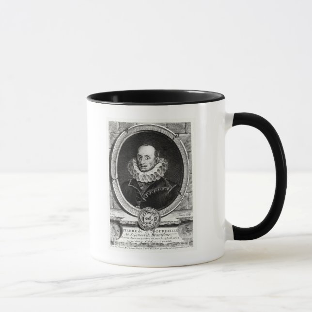 Medaljongporträtt av Pierre de Bourdeille Mugg (Höger)