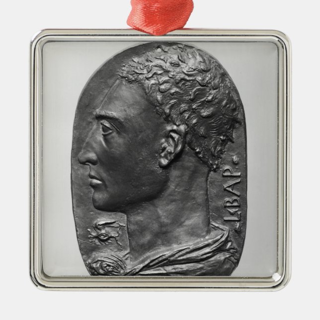 Medaljongsjälvporträtt Julgransprydnad Metall (Framsidan)