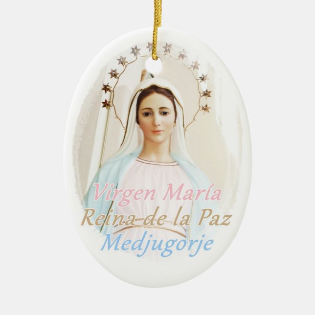 Medalla cerámica Medjugorje Julgransprydnad Keramik (Framsidan)