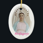 Medalla cerámica Medjugorje Julgransprydnad Keramik<br><div class="desc">Ten más cerca tuya,  en cerámica,  la imagen de la Reina de la Paz,  de Medjugorje ♥</div>