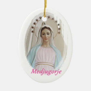 Medalla cerámica Medjugorje Julgransprydnad Keramik