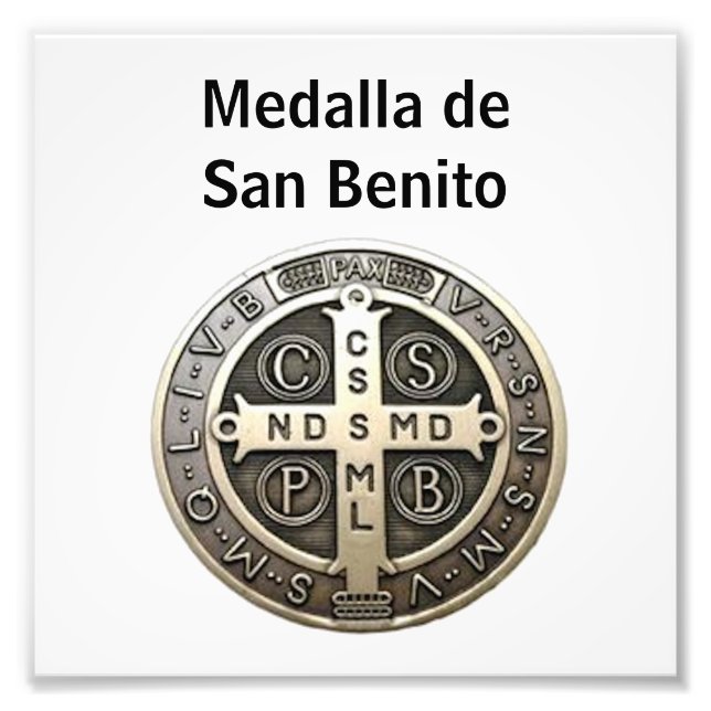 medalla de San Benito Fototryck (Framsidan)