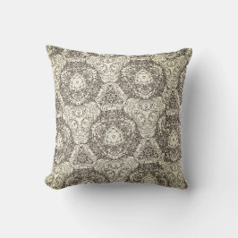 Medallion Beige Taupe Modern Kudde