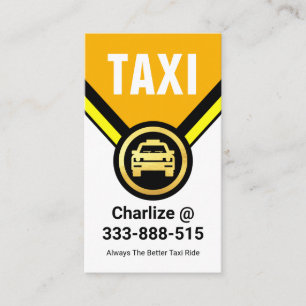 Medallion-drivrutin för guld Taxi Visitkort