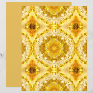 Medallion i Mustard Golden Gult Batik Mönster