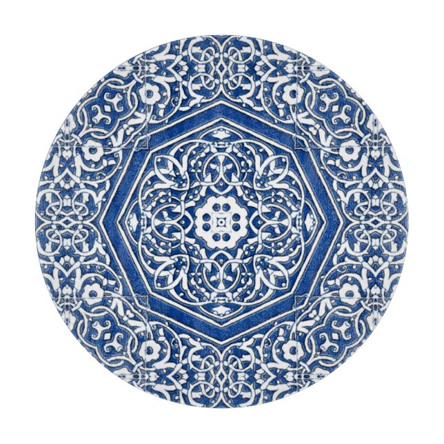 Medallion i Persian Tile Mönster - Blue and White (Framsidan)