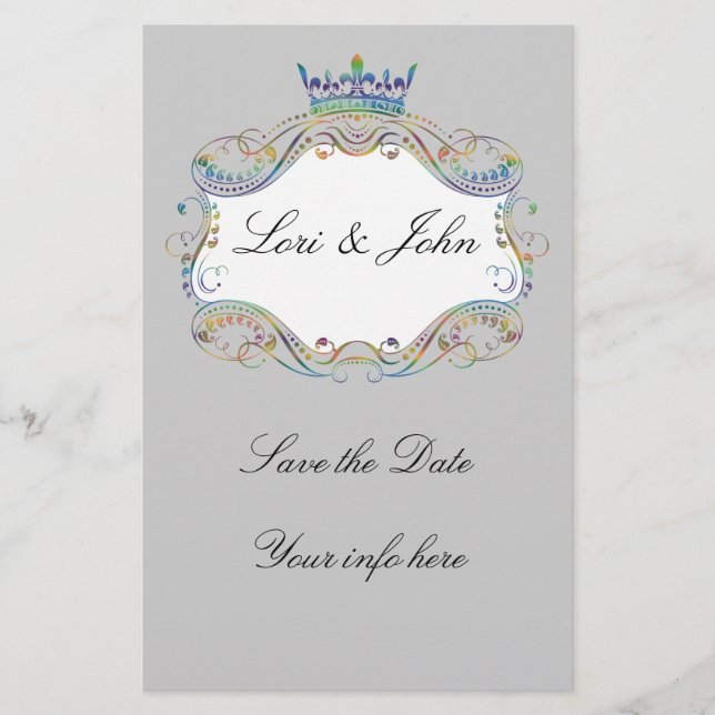 Medallion med Krona Flyer-meddelande Flygblad (Framsidan)