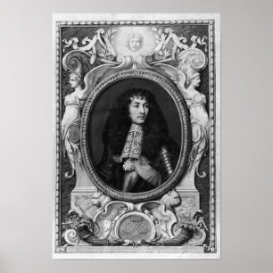 Medallion Porträtt i Louis XIV Poster