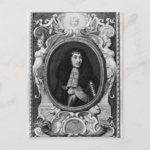Medallion Porträtt i Louis XIV Vykort