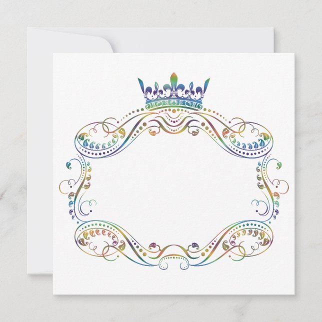 Medallion Ram med inbjudan till Krona (Framsida)