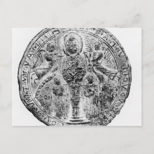Medallion som dekoreras i kloisonentekniken vykort