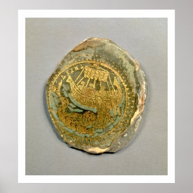 Medallion som skildrar Jonah och val, romerska, 4t Poster (Framsidan)