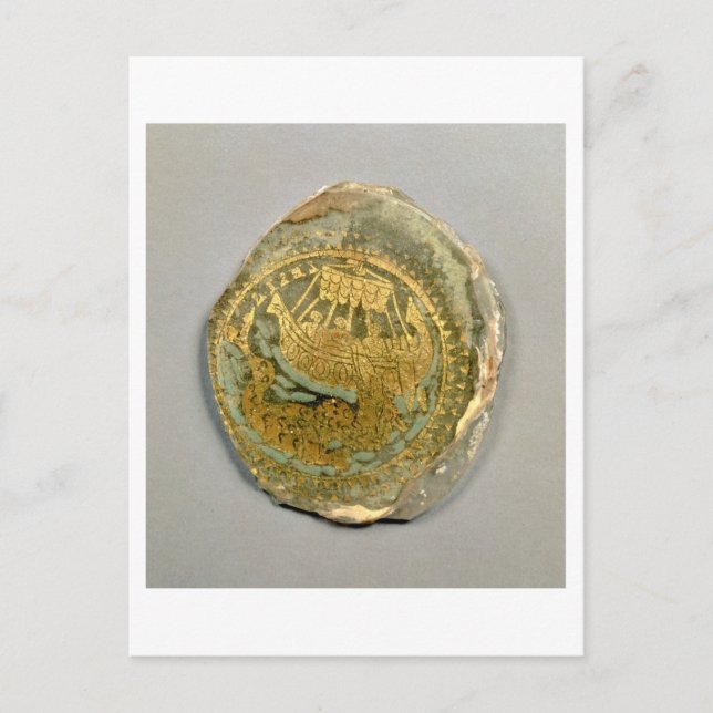 Medallion som skildrar Jonah och val, romerska, 4t Vykort (Framsida)