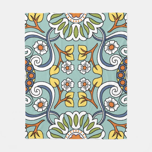 Medallion Turkiska Stil-Vintagen Mönster Fleecefilt (Framsidan)