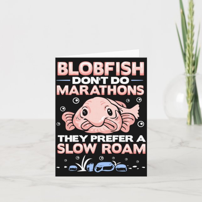 Medan blobfisk maraton blobfisk havsfisk blobfisk kort (Framsida)